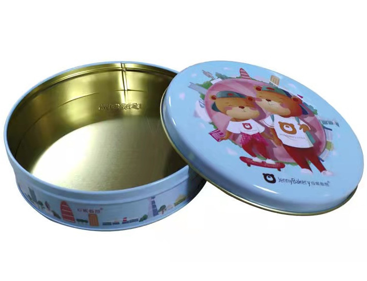 Waterproof Food Grade round cookie tins Biscuit Tin Box Packaging
